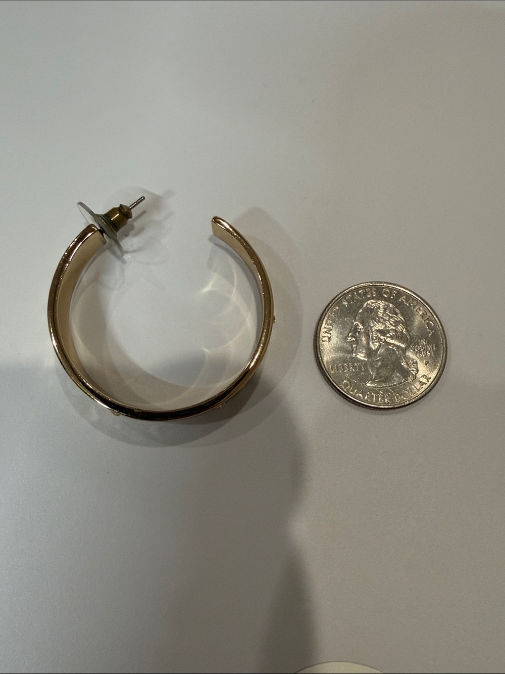 Coach Tabby Hoop Earrings in Gold-tone with Crystal Accents - Picture 12 of 14